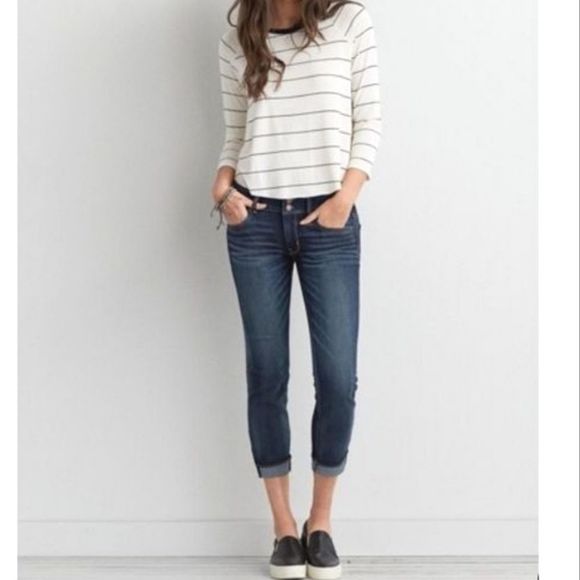 American Eagle Outfitters Denim - American Eagle Artist Crop Super Stretch Cropped Jeans a202